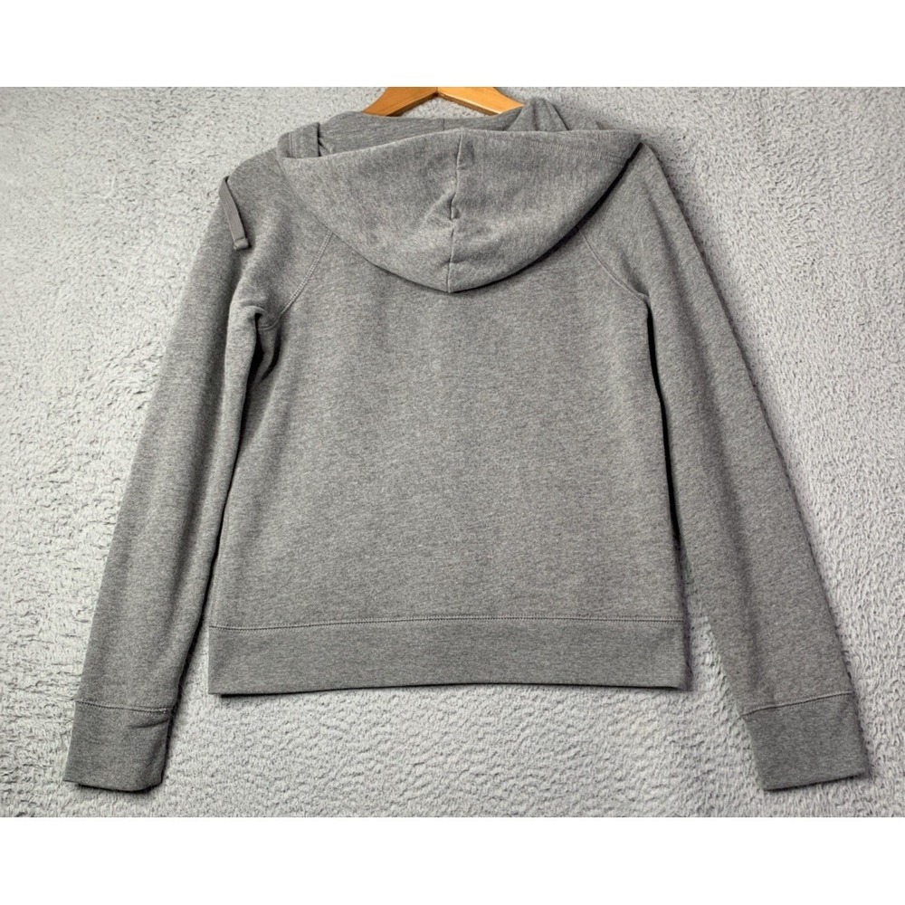 Aeropostale Hoodie Womens Size Medium Gray Full Zip Aero Nyc Logo Fleece Y2K - Picture 4 of 8